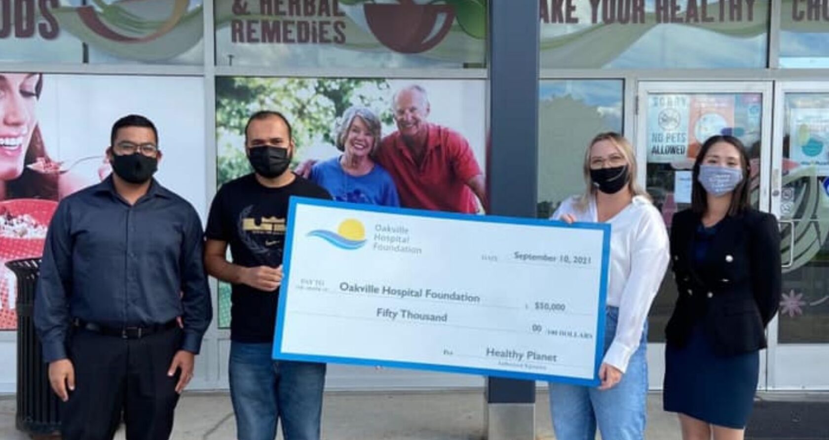 Healthy Planet Pledges $50,000 to Oakville Hospital Foundation